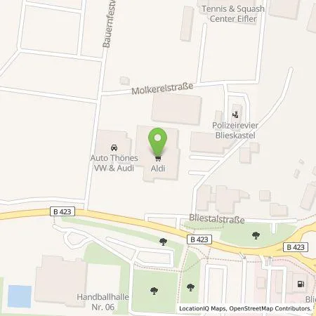 Standortübersicht der Tankstelle ALDI SÜD Immobilienverwaltungs-GmbH & Co. oHG in 66440 Blieskastel