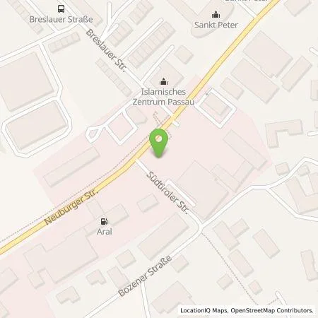 Standortübersicht der Tankstelle ALDI SÜD Immobilienverwaltungs-GmbH & Co. oHG in 94036 Passau