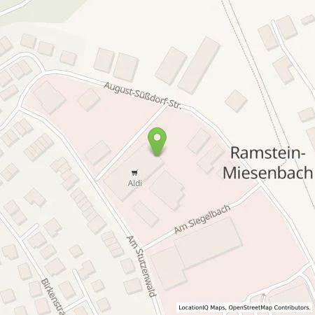 Standortübersicht der Tankstelle ALDI SÜD Immobilienverwaltungs-GmbH & Co. oHG in 66877 Ramstein-Miesenbach