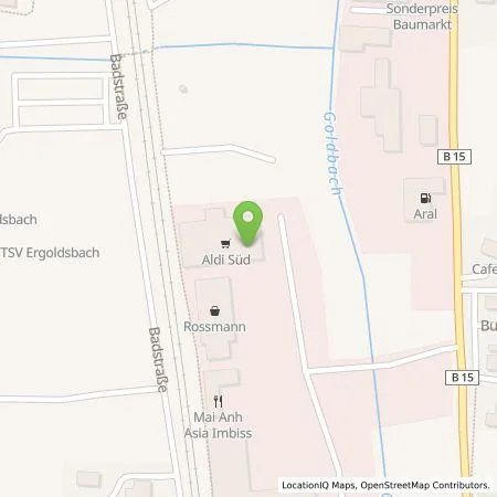 Standortübersicht der Tankstelle ALDI SÜD Immobilienverwaltungs-GmbH & Co. oHG in 84061 Ergoldsbach