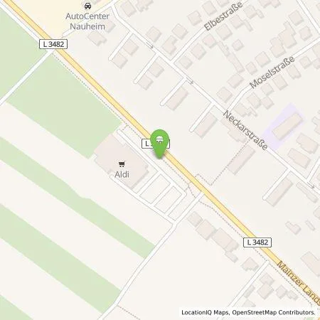 Standortübersicht der Tankstelle ALDI SÜD Immobilienverwaltungs-GmbH & Co. oHG in 64569 Nauheim
