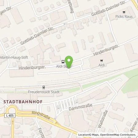 Standortübersicht der Tankstelle ALDI SÜD Immobilienverwaltungs-GmbH & Co. oHG in 72250 Freudenstadt