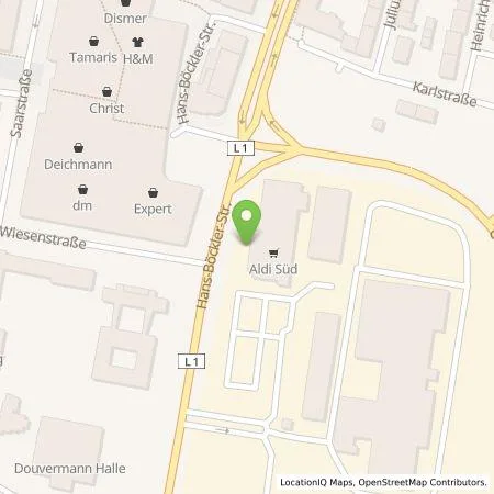 Standortübersicht der Tankstelle ALDI SÜD Immobilienverwaltungs-GmbH & Co. oHG in 46535 Dinslaken