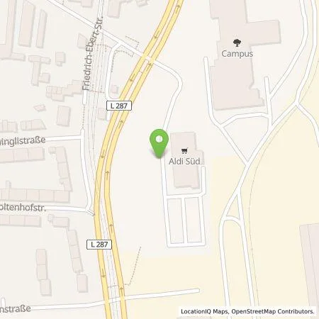 Standortübersicht der Tankstelle ALDI SÜD Immobilienverwaltungs-GmbH & Co. oHG in 47119 Duisburg