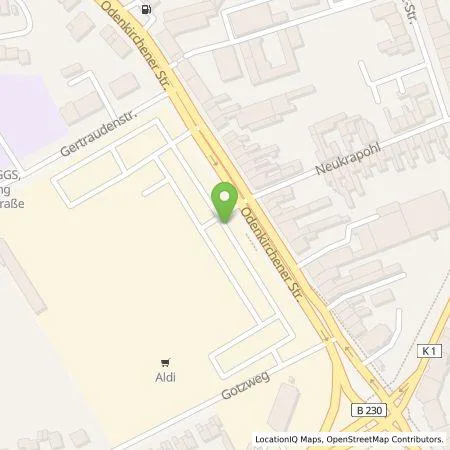 Standortübersicht der Tankstelle ALDI SÜD Immobilienverwaltungs-GmbH & Co. oHG in 41236 Mönchengladbach