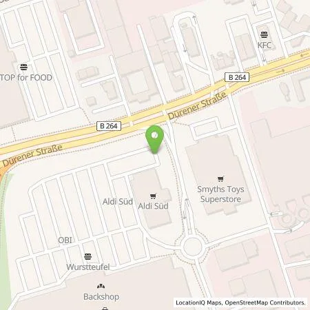 Standortübersicht der Tankstelle ALDI SÜD Immobilienverwaltungs-GmbH & Co. oHG in 50858 Köln