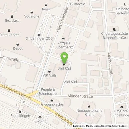 Standortübersicht der Tankstelle ALDI SÜD Immobilienverwaltungs-GmbH & Co. oHG in 71063 Sindelfingen