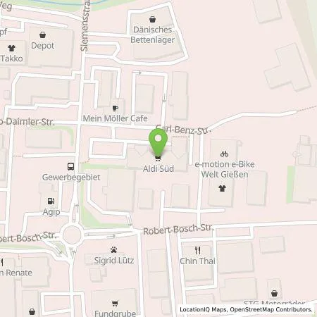 Standortübersicht der Tankstelle ALDI SÜD Immobilienverwaltungs-GmbH & Co. oHG in 35440 Linden