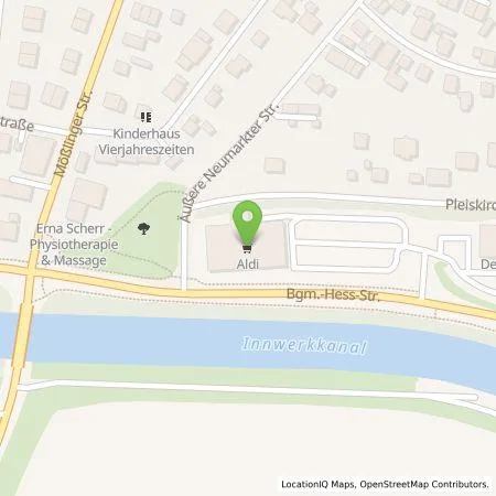 Standortübersicht der Tankstelle ALDI SÜD Immobilienverwaltungs-GmbH & Co. oHG in 84453 Mühldorf am Inn