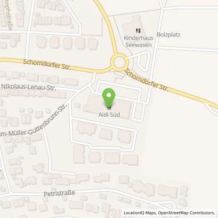 Standortübersicht der Tankstelle ALDI SÜD Immobilienverwaltungs-GmbH & Co. oHG in 71364 Winnenden