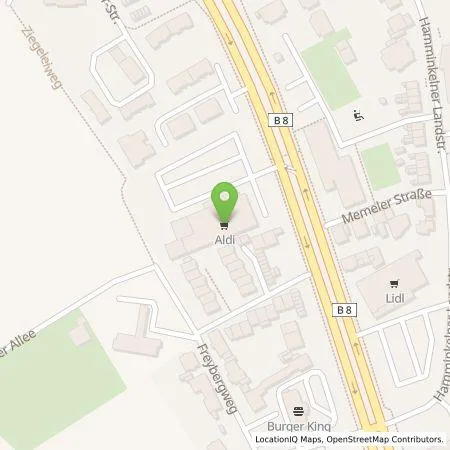 Standortübersicht der Tankstelle ALDI SÜD Immobilienverwaltungs-GmbH & Co. oHG in 46483 Wesel