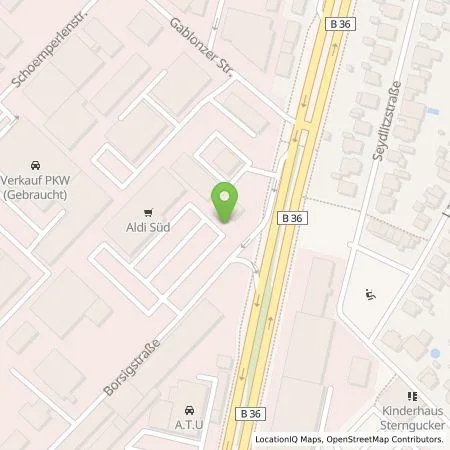Standortübersicht der Tankstelle ALDI SÜD Immobilienverwaltungs-GmbH & Co. oHG in 76185 Karlsruhe