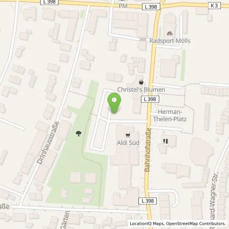Standortübersicht der Tankstelle ALDI SÜD Immobilienverwaltungs-GmbH & Co. oHG in 47447 Moers