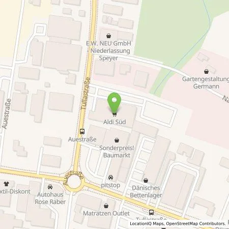 Standortübersicht der Tankstelle ALDI SÜD Immobilienverwaltungs-GmbH & Co. oHG in 57346 Speyer