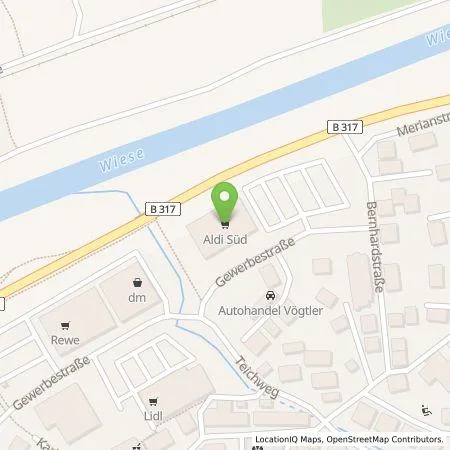 Standortübersicht der Tankstelle ALDI SÜD Immobilienverwaltungs-GmbH & Co. oHG in 79585 Steinen (Höllstein)