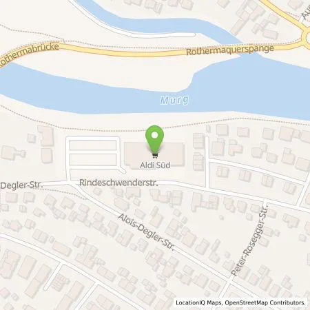 Standortübersicht der Tankstelle ALDI SÜD Immobilienverwaltungs-GmbH & Co. oHG in 76571 Gaggenau