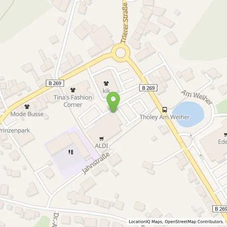 Standortübersicht der Tankstelle ALDI SÜD Immobilienverwaltungs-GmbH & Co. oHG in 66636 Tholey