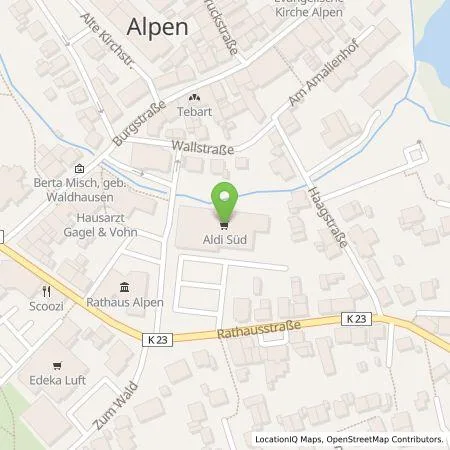 Standortübersicht der Tankstelle ALDI SÜD Immobilienverwaltungs-GmbH & Co. oHG in 46519 Alpen