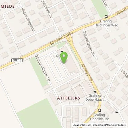 Standortübersicht der Tankstelle ALDI SÜD Immobilienverwaltungs-GmbH & Co. oHG in 85567 Grafing