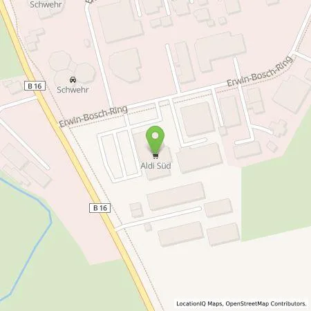 Standortübersicht der Tankstelle ALDI SÜD Immobilienverwaltungs-GmbH & Co. oHG in 86381 Krumbach (Schwaben)