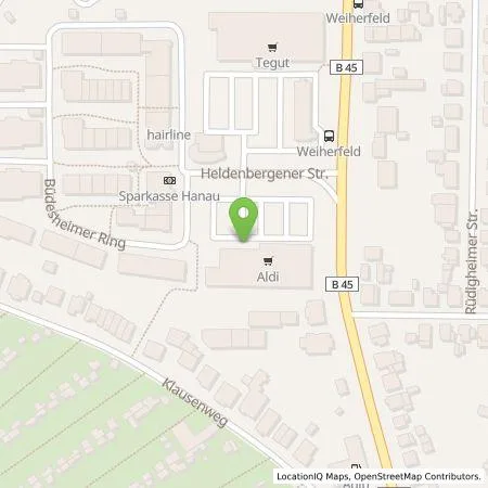 Standortübersicht der Tankstelle ALDI SÜD Immobilienverwaltungs-GmbH & Co. oHG in 63452 Hanau