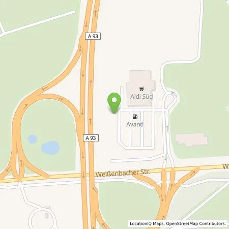 Standortübersicht der Tankstelle ALDI SÜD Immobilienverwaltungs-GmbH & Co. oHG in 95100 Selb