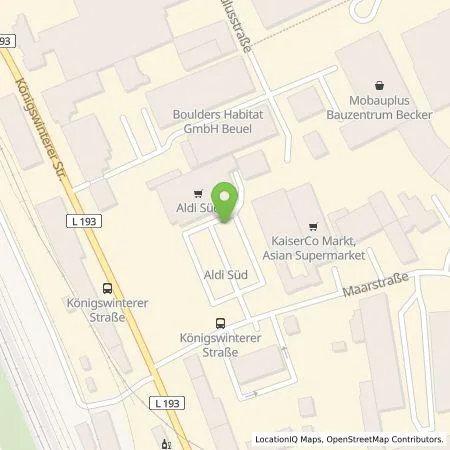 Standortübersicht der Tankstelle ALDI SÜD Immobilienverwaltungs-GmbH & Co. oHG in 53227 Bonn