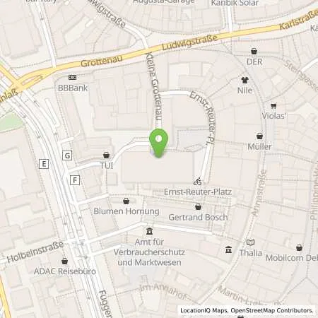 Standortübersicht der Tankstelle Lechwerke AG in 86150 Augsburg