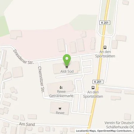 Standortübersicht der Tankstelle ALDI SÜD Immobilienverwaltungs-GmbH & Co. oHG in 65474 Bischofsheim