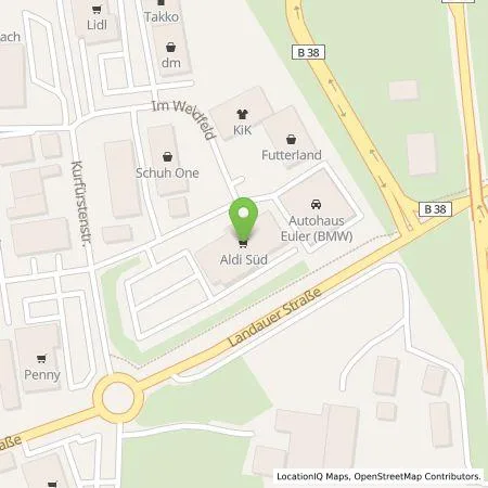 Standortübersicht der Tankstelle ALDI SÜD Immobilienverwaltungs-GmbH & Co. oHG in 76889 Pleisweiler-Oberhofen