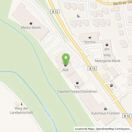 Standortübersicht der Tankstelle ALDI SÜD Immobilienverwaltungs-GmbH & Co. oHG in 91522 Ansbach
