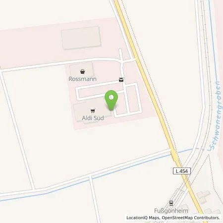 Standortübersicht der Tankstelle ALDI SÜD Immobilienverwaltungs-GmbH & Co. oHG in 67136 Fußgönheim