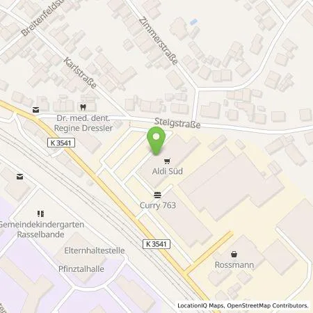 Standortübersicht der Tankstelle ALDI SÜD Immobilienverwaltungs-GmbH & Co. oHG in 76327 Pfinztal