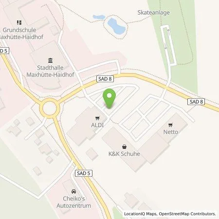 Standortübersicht der Tankstelle ALDI SÜD Immobilienverwaltungs-GmbH & Co. oHG in 93142 Maxhütte-Haidhof