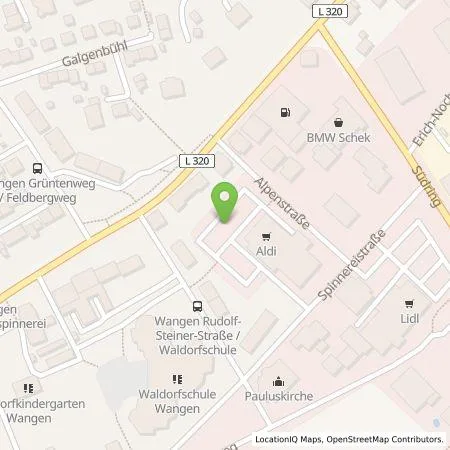 Standortübersicht der Tankstelle ALDI SÜD Immobilienverwaltungs-GmbH & Co. oHG in 88239 Wangen im Allgäu