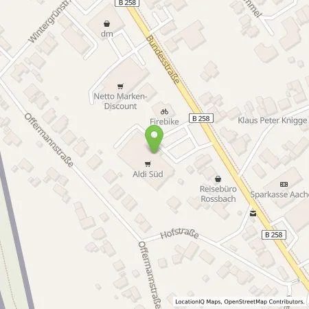 Standortübersicht der Tankstelle ALDI SÜD Immobilienverwaltungs-GmbH & Co. oHG in 52159 Roetgen
