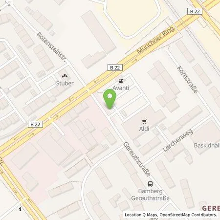 Standortübersicht der Tankstelle ALDI SÜD Immobilienverwaltungs-GmbH & Co. oHG in 96050 Bamberg