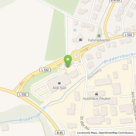 Standortübersicht der Tankstelle ALDI SÜD Immobilienverwaltungs-GmbH & Co. oHG in 69245 Bammental