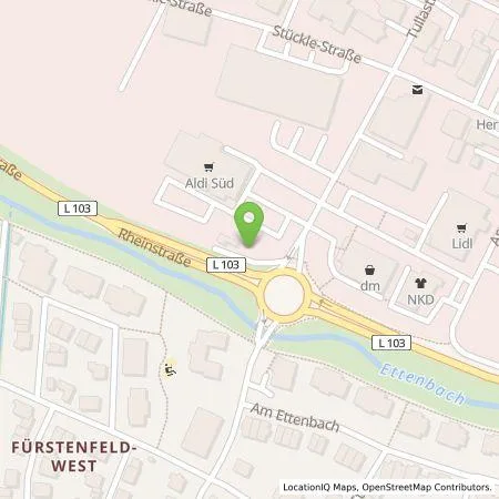 Standortübersicht der Tankstelle ALDI SÜD Immobilienverwaltungs-GmbH & Co. oHG in 77955 Ettenheim