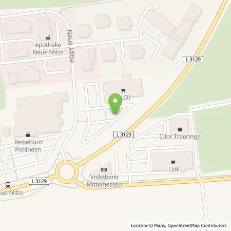 Standortübersicht der Tankstelle ALDI SÜD Immobilienverwaltungs-GmbH & Co. oHG in 35415 Pohlheim