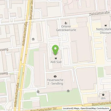 Standortübersicht der Tankstelle ALDI SÜD Immobilienverwaltungs-GmbH & Co. oHG in 81379 München-Mittelsendling