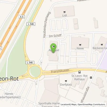 Standortübersicht der Tankstelle ALDI SÜD Immobilienverwaltungs-GmbH & Co. oHG in 68789 St. Leon-Rot