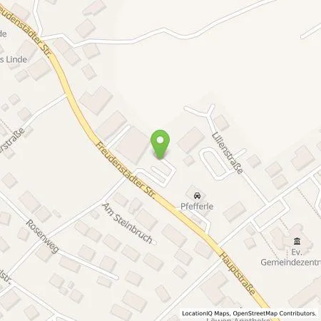 Standortübersicht der Tankstelle ALDI SÜD Immobilienverwaltungs-GmbH & Co. oHG in 72290 Loßburg