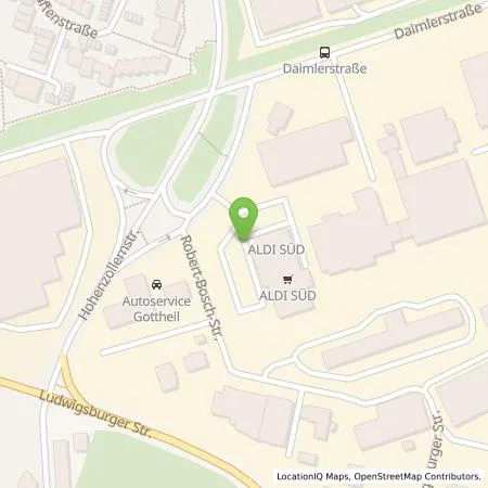 Standortübersicht der Tankstelle ALDI SÜD Immobilienverwaltungs-GmbH & Co. oHG in 71696 Möglingen