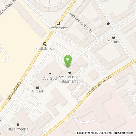 Standortübersicht der Tankstelle ALDI SÜD Immobilienverwaltungs-GmbH & Co. oHG in 67655 Kaiserslautern