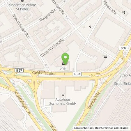 Standortübersicht der Tankstelle AMZ Mannheim GmbH in 68165 Mannheim