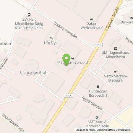 Standortübersicht der Tankstelle Automobilzentrum Memmingen GmbH in 87719 Mindelheim