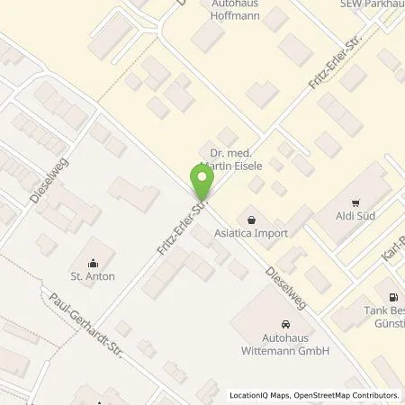 Standortübersicht der Tankstelle Auto Zschernitz GmbH in 76646 Bruchsal