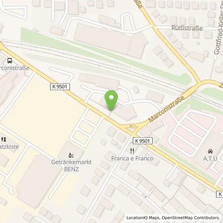 Standortübersicht der Tankstelle Autohaus Staiger GmbH in 70191 Stuttgart