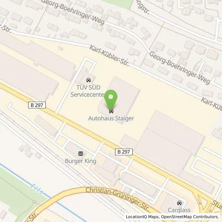 Standortübersicht der Tankstelle Autohaus Staiger GmbH in 73033 Göppingen